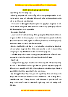 Lý thuyết Kinh tế pháp luật 10 Cánh diều Bài 20: Hệ thống pháp luật Việt Nam