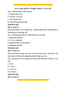 Trắc nghiệm Địa lý 7 Bài 16 Kết nối tri thức: Đặc điểm tự nhiên Trung và Nam Mỹ
