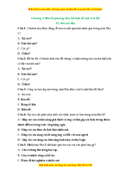 Bộ Trắc nghiệm Địa lí 6 Kết nối tri thức (cả năm) có đáp án