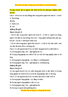 Trắc nghiệm tổng hợp Địa Lí 10 Chương 8: Các nguồn lực, một số tiêu chí đánh giá sự phát triển kinh tế Địa lí 10 Cánh diều