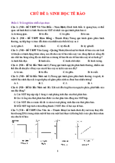 1000+ Câu hỏi ôn thi Tốt nghiệp THPT Sinh học (tách từ đề thi 2025)