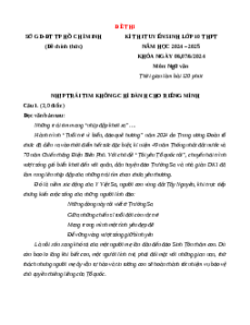 Đề chính thức Ngữ văn vào 10 TP Hồ Chí Minh năm 2024 - 2025