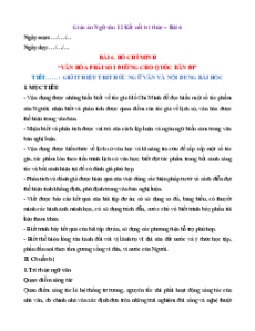 Giáo án Ngữ Văn 12 Kết nối tri thức Học kì 2