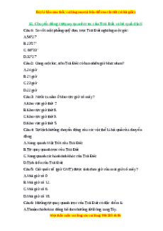 Trắc nghiệm Bài 6 Địa lí 6 Cánh diều: Chuyển động tự quay quanh trục của Trái Đất và các hệ quả địa lí