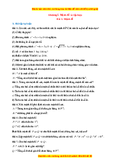 Bài tập Toán 10 Kết nối tri thức (Dạy thêm - có lời giải)