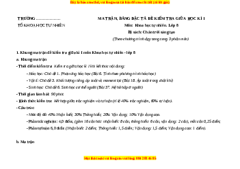 Đề thi giữa kì 1 KHTN 8 Chân trời sáng tạo (song song) - Đề 1