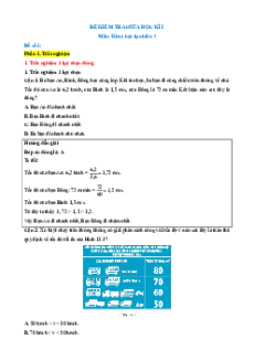 Bộ 9 đề thi giữa kì 1 KHTN 7 Kết nối tri thức Cấu trúc mới