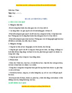 Giáo án Bài 45 Luyện tập Toán lớp 4 Cánh diều