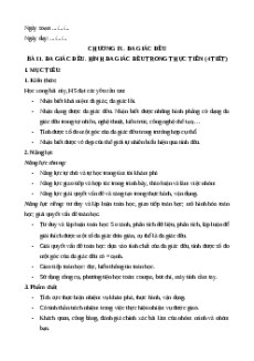 Giáo án Đa giác đều. Hình đa giác đều trong thực tiễn Toán 9 Cánh diều