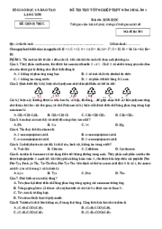 Đề thi thử tốt nghiệp THPT Hóa học Sở Lạng Sơn năm 2025