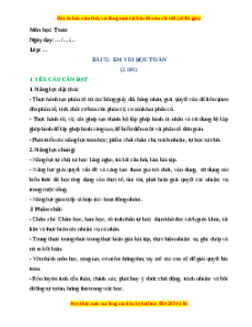 Giáo án Em vui học toán Toán lớp 4 Cánh diều