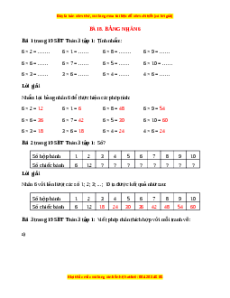 VBT Toán lớp 3 Bài 8 (Cánh diều): Bảng nhân 6