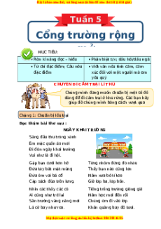 Bài tập cuối tuần Tiếng việt lớp 3 Tuần 5 Kết nối tri thức (có lời giải)
