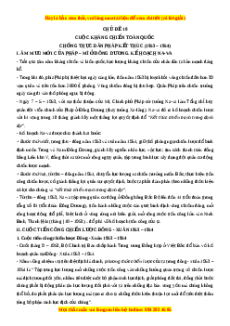 Trắc nghiệm Cuộc kháng chiến toàn quốc chống thực dân Pháp kết thúc (1953-1954) Lịch sử 12