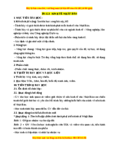 Giáo án Bài 23 Địa lí 11 Chân trời sáng tạo (2024): Kịnh tế Nhật Bản