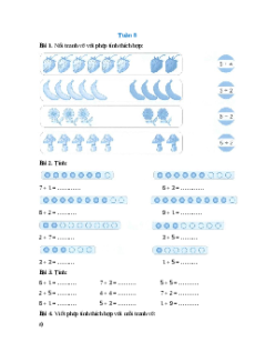 Bài tập cuối tuần Toán lớp 1 Tuần 8 Cánh diều (có lời giải)