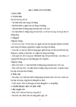 Giáo án Bài 1: Sống có lí tưởng Giáo dục công dân 9 Cánh diều