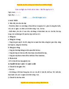 Giáo án Ôn tập học kì 1 (2024) Ngữ Văn 9 Kết nối tri thức