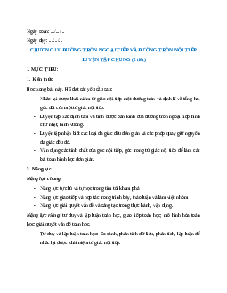 Giáo án Luyện tập chung (trang 91) Toán 9 Kết nối tri thức