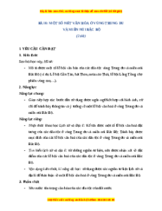 Giáo án Bài 6 Lịch sử & Địa lí lớp 4 Chân trời sáng tạo: Một số nét văn hoá ở vùng trung du và miền núi Bắc Bộ