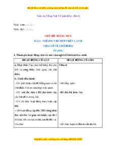 Giáo án Tiếng Việt lớp 5 Cánh diều Học kì 1