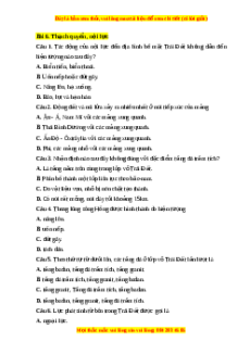 Trắc nghiệm Bài 6 Địa lí 10 Chân trời sáng tạo: Thạch quyển, nội lực