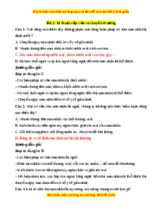 Trắc nghiệm Chủ đề 3 Trắc nghiệm Bài 2: Kĩ thuật cấp cứu và chuyển thương GDQP 10 Cánh diều