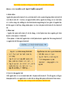 Lý thuyết Bài 21 Địa lý 10 Chân trời sáng tạo: Các nguồn lực phát triển kinh tế
