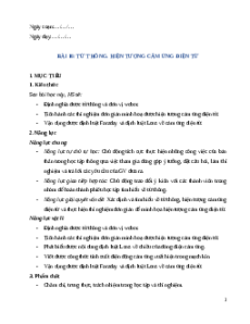 Giáo án Bài 16 Vật Lí 12 Kết nối tri thức (2025): Từ thông. Hiện tượng cảm ứng điện từ