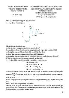Đề thi HSG Hóa học 11 Trường THPT Chuyên Hoàng Văn Thụ - Hòa Bình