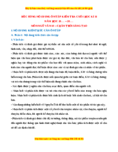 Đề cương ôn tập cuối kì 2 Ngữ văn 10 Chân trời sáng tạo