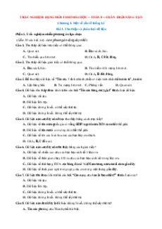 Trắc nghiệm Toán 8 Chân trời sáng tạo Chương 4 (có đúng sai, trả lời ngắn)