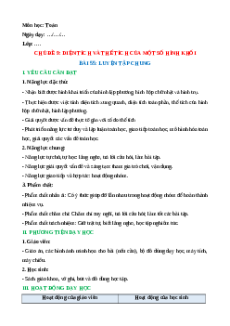 Giáo án Bài 55: Luyện tập chung Toán lớp 5 Kết nối tri thức
