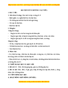 Giáo án Bài tập cuối chương 7 Toán 11 Chân trời sáng tạo