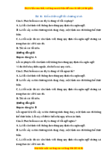Trắc nghiệm Tin học 10 Chủ đề F Bài 16: Kiểm thử và gỡ lỗi chương trình Tin học 10 Cánh diều