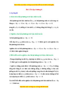 Tổng hợp lý thuyết Toán 10 Chân trời sáng tạo Chương 2