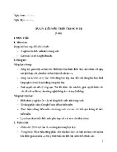 Giáo án Bài 27: Biểu mẫu trên trang web Tin học 12 Kết nối tri thức