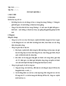 Giáo án Ôn tập Chương 2 Sinh học 12 Chân trời sáng tạo