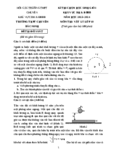 Đề thi HSG Vật Lí 10 Trường THPT Chuyên Bắc Ninh