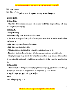 Giáo án Sử dụng máy tính cầm tay Toán 6 Kết nối tri thức