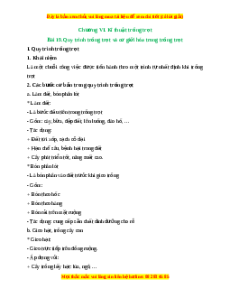 Lý thuyết Bài 19: Quy trình trồng trọt và cơ giới hoá trong trồng trọt