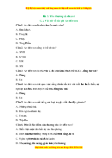 Trắc nghiệm Yêu thương và chia sẻ Ngữ văn 6 Kết nối tri thức