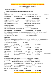 Trắc nghiệm Unit 15: Women in society Tiếng Anh 12 - Mai Lan Hương
