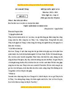 Đề thi giữa kì 2 Ngữ văn 11 Kết nối tri thức (Đề 3)