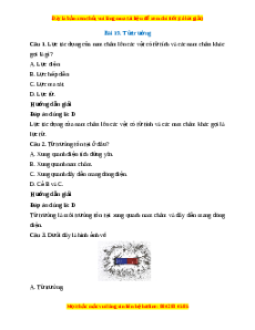 Trắc nghiệm Từ trường KHTN 7 Kết nối tri thức