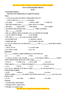 Trắc nghiệm Unit 10: Endangered species Tiếng Anh 12 - Mai Lan Hương