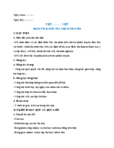 Giáo án Phân tích một tác phẩm truyện Ngữ Văn 9 Cánh diều