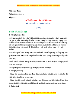 Giáo án Đề-xi-mét vuông Toán 4 Chân trời sáng tạo