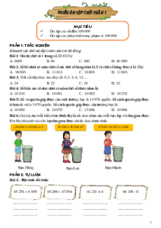 Bài tập cuối tuần Toán lớp 4 Kết nối tri thức (Học kì 1)