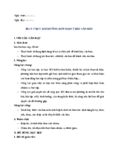 Giáo án Chủ đề E Bài 5 Tin học lớp 5 Cánh diều: Thực hành tổng hợp soạn thảo văn bản